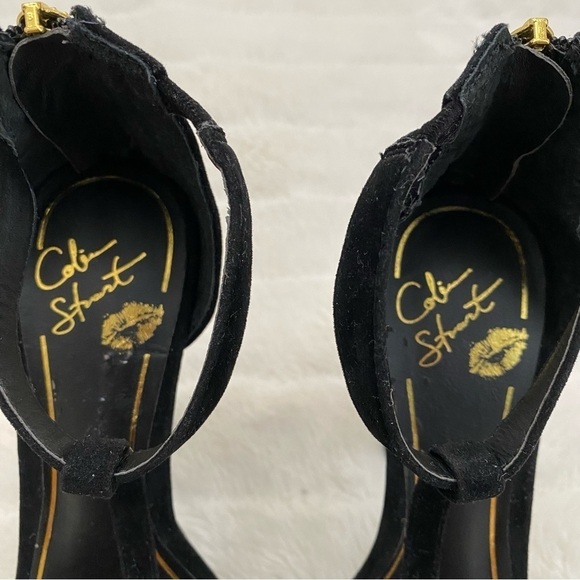Colin Stuart x Victoria’s Secret Black Suede Leather Platform Heels New Size 6 - Picture 7 of 12